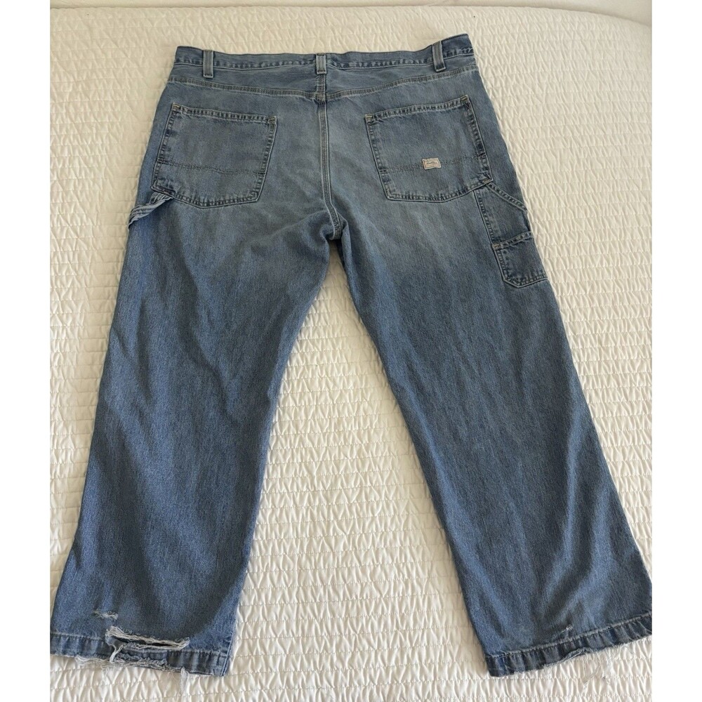 Levi Strauss Signature Carpenter Jeans Mens 44x30 Blue Denim Hammer Loop Y2K